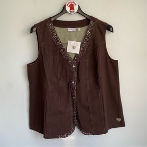 NEW Quacker Factory DreamJeannes Sparkle Vest